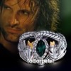 Inel Lord of the Rings din ARGINT, ARAGORN cu cristal Swarovski
