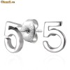 Cercei din inox 6 mm - cinci - cod 88