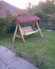 balansoar/leagan rustic din lemn pentru gradina