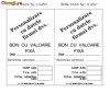 Bon cu valoare fixa carnete X7 6-8-31