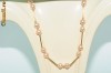 superb colier din aur galben 14K cu perle naturale roz ieftin