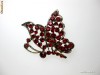 Brosa Fluture Cristale Swarovski Rosii