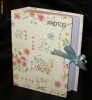 Album foto VINTAGE, 50 file, coperta cu flori - SUPERB