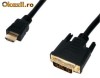 Cablu HDMI la DVI 1.5m/2.5m/5m/10m aurite