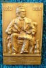 RARA ,MIHAI EMINESCU ,Placheta  CLUBUL COLECTIONARILOR DE MEDALII EMINESCU, PIESA DIN BRONZ, GRAVURA EXCEPTIONALA,