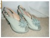 Sandale TOPSHOP verde menta 37 piele intoarsa platforma pantofi