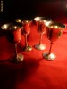 Set 4 PAHARE (CUPE) - METAL PLACAT CU ARGINT