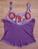 Maiut Bumbac,   Dantelat, Nou; Culoare Mov; M: 38/40!