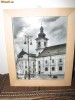 FOTOGRAFIE ARTISTICA PEISAJ BISERICA CATOLICA SIBIU PIATA MARE 20X30 CM - OBIECTE DE ARTA SI DECORATIVE