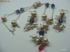Set colier  si cercei argint 925  cu perle si cristale