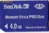 MEMORY STICK PRO DUO SANDISK  4 GB