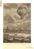 ASCENSIUNEA PRIMULUI BALON REALIZAT DE FRATII MONTGOLFIER (1783) - POZA ORIGINALA DIN 1940 - 20 X 29cm (Transport gratuit la plata in avans)