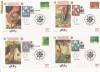 RFL 2000 ROMANIA set 4 carti postale tema cercetasi stampila speciala si vignete omagiu cercetasilor in Primul Razboi