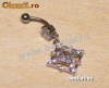Piercing de Argint pentru buric model 6 (CJL)(STPS1004)