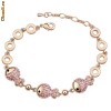 Bratara Pink Fish Swarovski