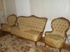vind mobilier de salon rococo,vechi de peste 100 de ani,cu sculptura din lemn de trandafir,tapiteria stare excelenta,contine4 scaune,2fotoli,o canapea