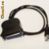 1.2M USB2.0 Cablu USB la port de imprimanta 25 pini DB-25F