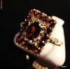 inel aur 18K cu Granate Granat Victorian Era inel aur 18K cu Granate Granat Victorian Era