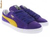 adidasi / pantofi sport Puma Suede ORIGINALI, piele intoarsa, mov cu galben, marimi: 46