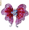 Brosa funda placata cu aur alb 18K si aplicatii de cristale Swarovski