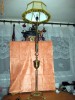 Splendid Lampadar din bronz in stil Baroc avand lucratura cu design deosebit