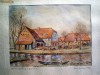 Pictura veritabila, tablou vechi in acuarela - Joagarul - H.Muner 1952