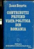 Contributii privind viata politica din Romania - Ion SCURTU