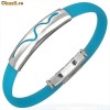 Bratara din inox si cauciuc siliconic 22 cm - cod 656