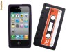 Husa iPhone4 Retro Caseta+folie protectie +laveta ecran