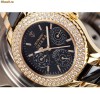 Ceas de Lux DETOMASO ceramic , placat cu aur , cristale swarovski , calendar