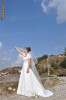 Rochie de mireasa cu trena, simpla si foarte eleganta. culoare ivory