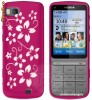 Husa/Carcasa Bumper TPU Silicon hidroGel-Flori albe pe fundal Roz- NOKIA C3-01(La comanda)-Livrare Gratuita!