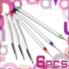 set de 6 pensule pentru pictura cu acril, acryl, manichiura, unghii false, constructie modele, gel nail art, lipici, pila unghii, sterilizator, buffer