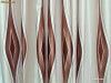 Draperie / Draperii Alb Satinat cu Model Rombic Maro J6041D