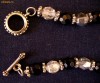 COLIER CU CRISTALE SWAROWSKI,ARGINTII SI NEGRE,NOU,SUPERB,ELEGANT