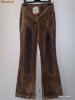 PANTALONI PERA NOVA CATIFEA BEJ-AURIE APLICATA PE JEANS, S, NOI!