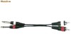 Cablu audio 2 RCA la 2 Jack 6.3 Blue Tech Cbl-013B-5m