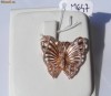 EXTRAORDINAR Pandant fluture aur roz 14K, 6.1g, ornat cu 95 DIAMANTE !!!