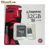 Card memorie Kingston MicroSDHC 32GB Class 4 (Adaptor SD) sigilate