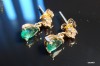 cercei aur 14K cu smaralde si diamante