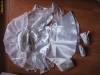 Set fetita botez Andreeatex satin, NOU, cadou dres alb si botosi