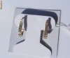 Cercei aur 14K, 3.5g, model J ornati cu 18 DIAMANTE de 1.8-2mm !!