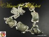 Colier din argint cu Natural Ocean Jasper Punctat, L=45.7cm   38gr