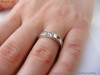Inel logodna aur 14K, 4.5g, model unicat cu DIAMANT PRINTESA de 1/4ct ingropat in banda !!