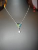 Set unicat foarte frumos din argint 925, format din colier si cercei cu elemente swarovski crystal AB, bijuterii handmade, mireasa