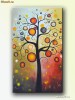 Tablou living pictat in ulei pe panza - Bucurie 8 (100x60cm) - GATA DE AGATAT PE PERETE