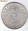 Austria 2 Schilling 1929 argint12 grame,moneda JUBILIARA,Billroth
