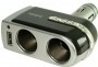Distribuitor priza auto X 2, cu iesire pe mufa USB, 5 V/ 500 mA-6457