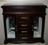 Cutie / dulapior bijuterii, lemn culoare wenge, noua la cutie, inaltime 31 cm, multe compartimente - SUPERBA!!!!