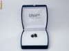 Superbi cercei Swarovski in forma de inimioare violet Purple Heart